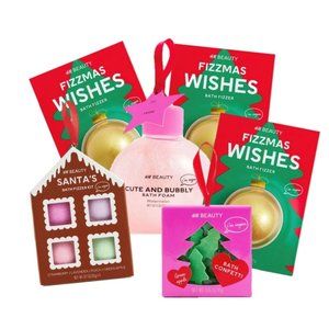 H&M 6piece Xmas Bath Fizzers Foam Confetti Vegan Christmas Holiday Gift Bomb $35